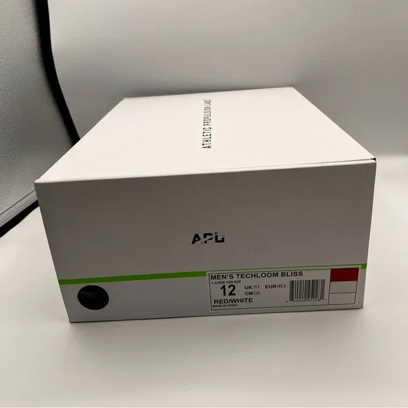 APL Men's 12 Techloom Bliss Slip On Athletic Shoes Run Gym Red White NIB Gift - Picture 2 of 6